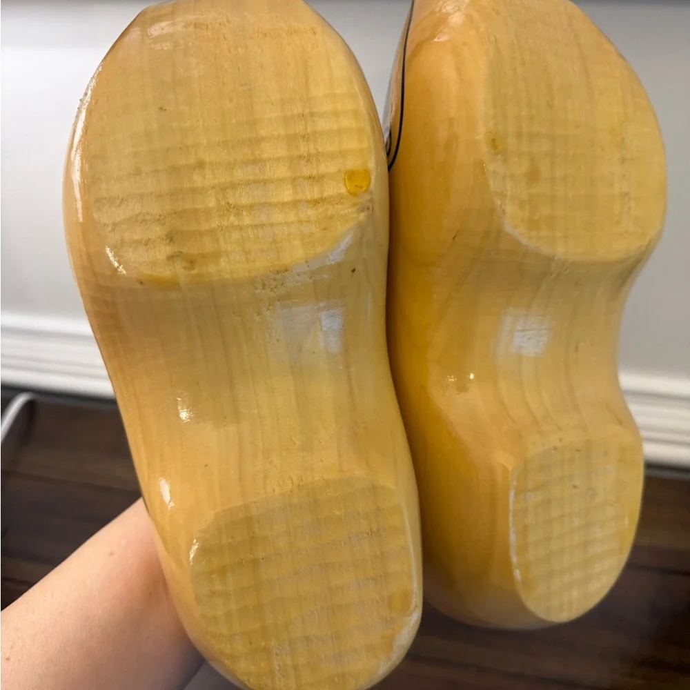 Holland Wooden Clogs with Windmill Design